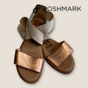 Sorel‎ Sandal Ella II Strap Rose Gold Metallic Flats Size 6.5